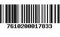 Código de Barras 7610200017833