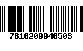 Código de Barras 7610200040503