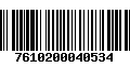 Código de Barras 7610200040534