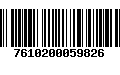 Código de Barras 7610200059826