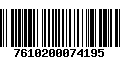 Código de Barras 7610200074195