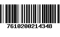 Código de Barras 7610200214348