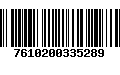 Código de Barras 7610200335289