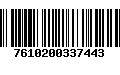 Código de Barras 7610200337443