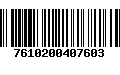 Código de Barras 7610200407603