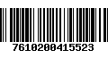 Código de Barras 7610200415523