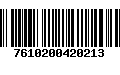 Código de Barras 7610200420213