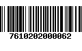 Código de Barras 7610202000062