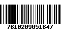 Código de Barras 7610209051647