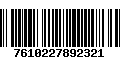 Código de Barras 7610227892321