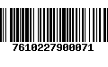 Código de Barras 7610227900071