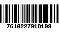 Código de Barras 7610227918199