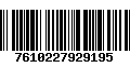 Código de Barras 7610227929195