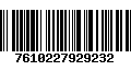 Código de Barras 7610227929232