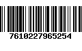 Código de Barras 7610227965254