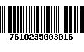 Código de Barras 7610235003016