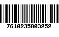 Código de Barras 7610235003252