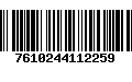 Código de Barras 7610244112259