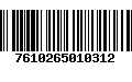 Código de Barras 7610265010312