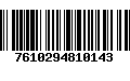 Código de Barras 7610294810143