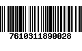 Código de Barras 7610311890028