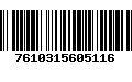 Código de Barras 7610315605116