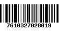 Código de Barras 7610327028019