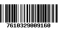 Código de Barras 7610329009160