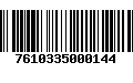 Código de Barras 7610335000144