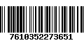 Código de Barras 7610352273651