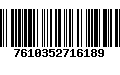 Código de Barras 7610352716189