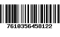 Código de Barras 7610356458122