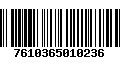 Código de Barras 7610365010236