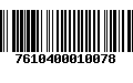 Código de Barras 7610400010078