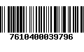 Código de Barras 7610400039796