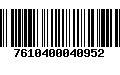 Código de Barras 7610400040952