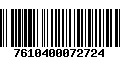 Código de Barras 7610400072724