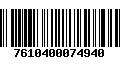 Código de Barras 7610400074940