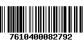 Código de Barras 7610400082792