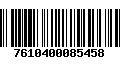 Código de Barras 7610400085458