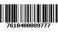 Código de Barras 7610400089777