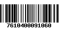 Código de Barras 7610400091060