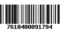 Código de Barras 7610400091794