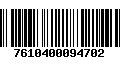 Código de Barras 7610400094702