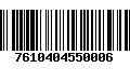 Código de Barras 7610404550006