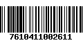 Código de Barras 7610411002611