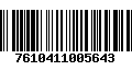 Código de Barras 7610411005643