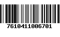 Código de Barras 7610411006701