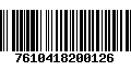 Código de Barras 7610418200126