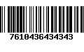 Código de Barras 7610436434343